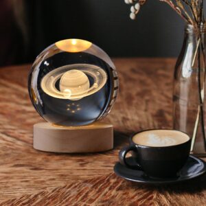 Lamparas de cristal 3D - Saturno