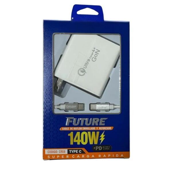 Cargador Super Carga Rapida Salidas Tipo C-usb - Cabe C + C - Imagen 3