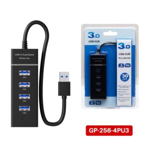 Hub con 4 Puertos USB 3.0 5gbps 30 cm Indicador Led Super Speed