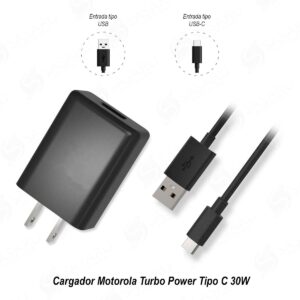 Motorola Cargador Turbo Power 30W con Cable Tipo C - Generico