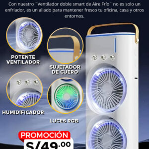 Ventilador portátil con humidificador + RGB